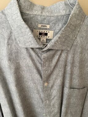 Joseph Abboud Light Gray Paisley Dress Shirt